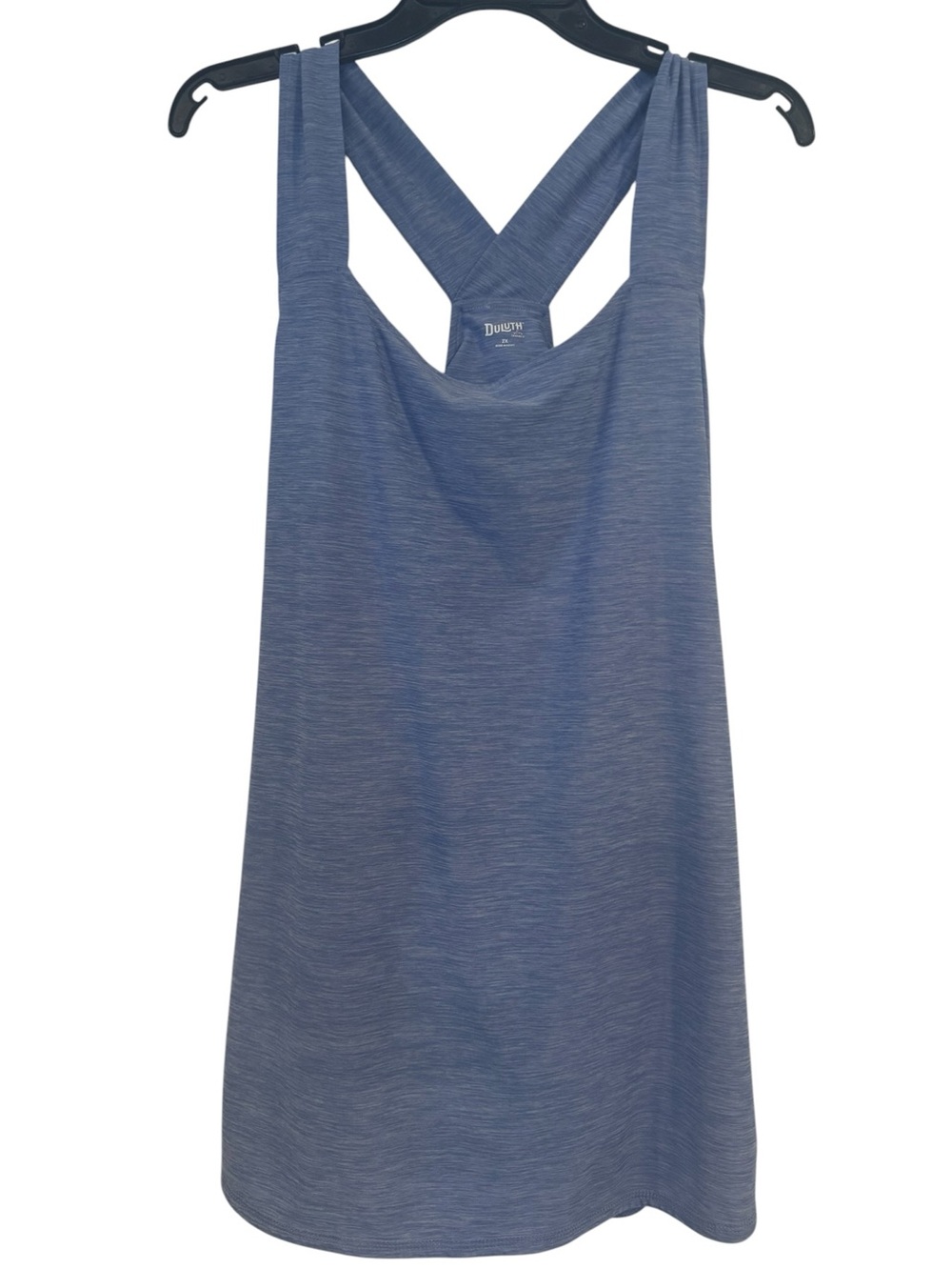 Duluth Trading Light Blue Athletic Wide Strap Racer Back Tank Top Plus size 2X